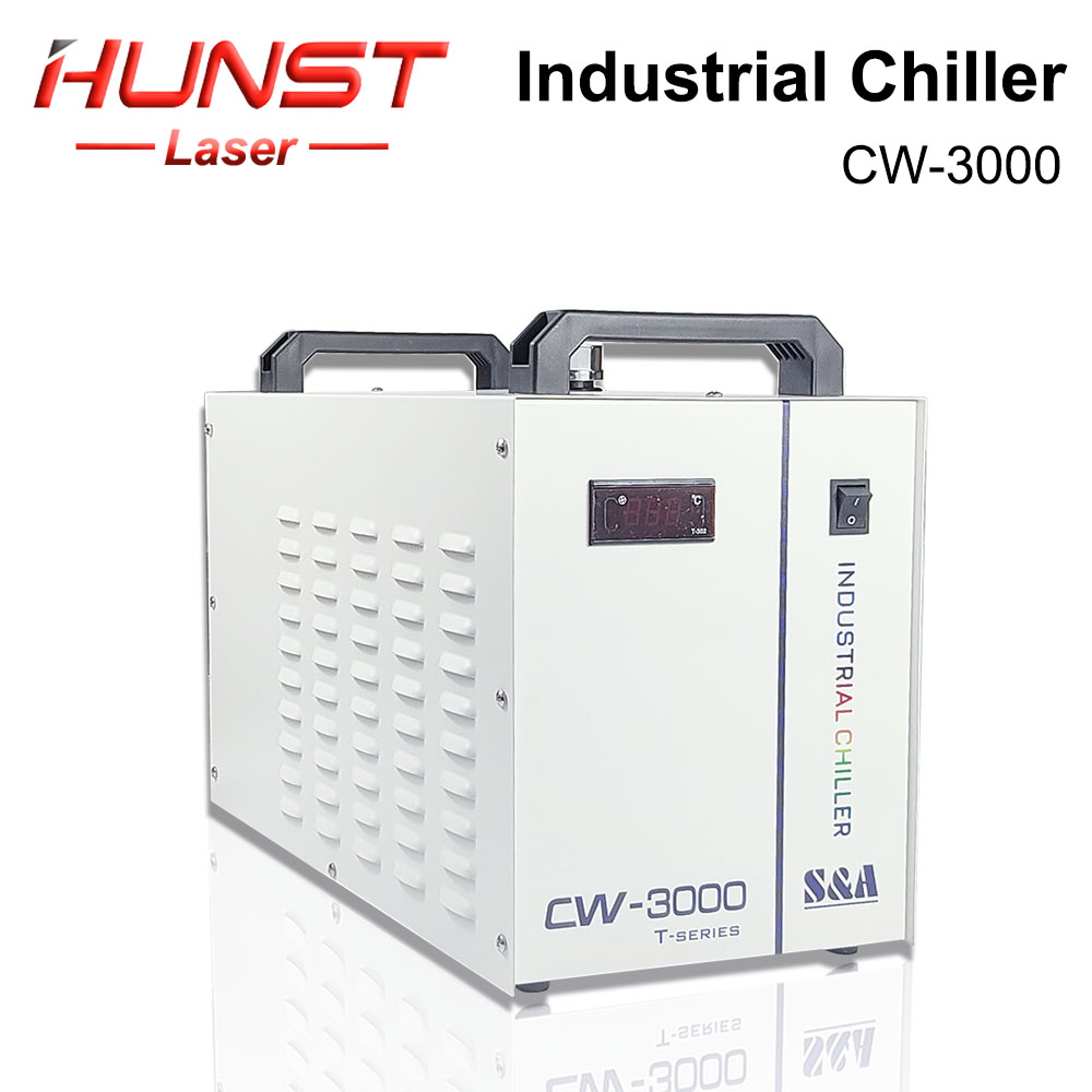 Industrial Laser Cutting Machines - เครื่องทำความเย็นน้ำอุตสาหกรรม HUNST S&A CW3000 สำหรับเครื่องแกะสลักและตัดด้วยเลเซอร์ CO2