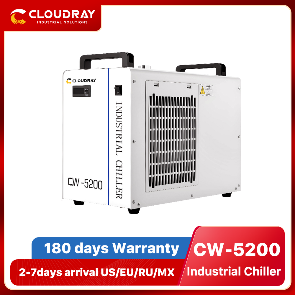 Industrial Laser Cutting Machines - เครื่องทำความเย็นอุตสาหกรรม Cloudray รุ่น CW5200 50/60Hz สำหรับเครื่องแกะสลักและตัดด้วยเลเซอร์