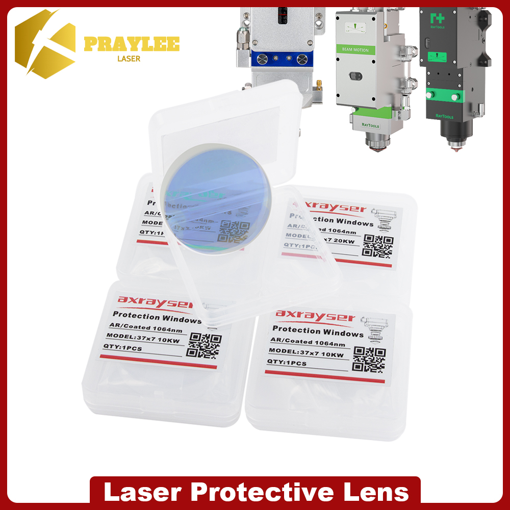 Industrial Fiber Laser - เลนส์ป้องกันเลเซอร์ 18x2 27.9x4.1 37x7 ขนาดเต็มสำหรับหัวตัดไฟเบอร์เลเซอร์ Raytools