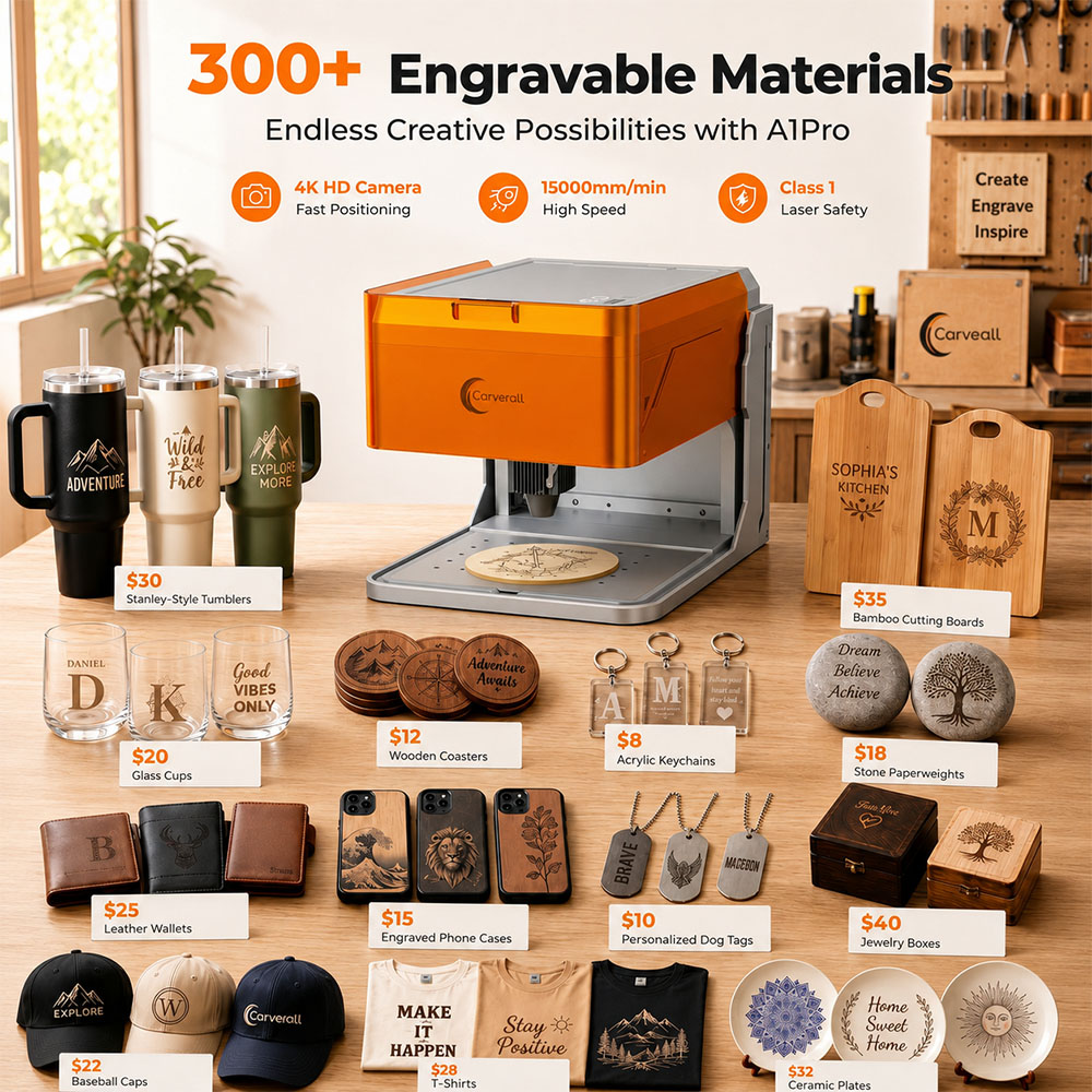 เครื่องแกะสลักเลเซอร์ Carveral - Industrial Laser Cutting Machines บทวิจารณ์และราคา